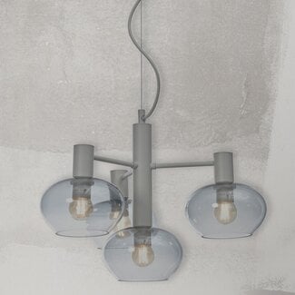 it's about RoMi Hanglamp Bologna 4-arm lichtgrijs