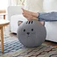 Balvi Poef Kitty grijs polyester