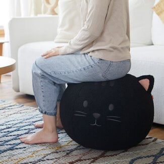 Balvi Poef Kitty zwart polyester