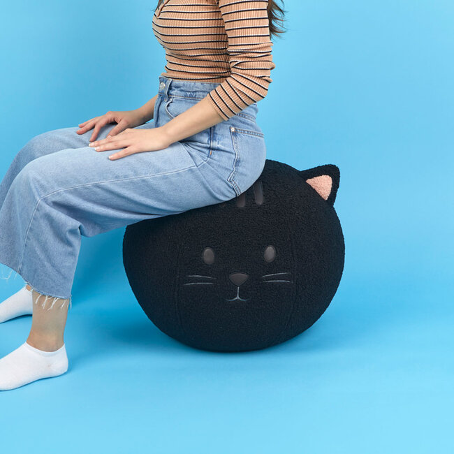 Balvi Poef Kitty zwart polyester