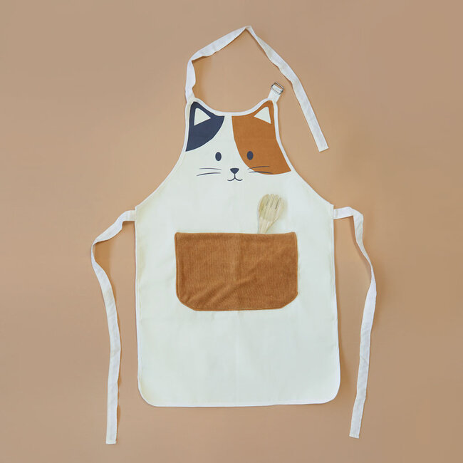 Balvi Keukenschort Kitty wit/bruin