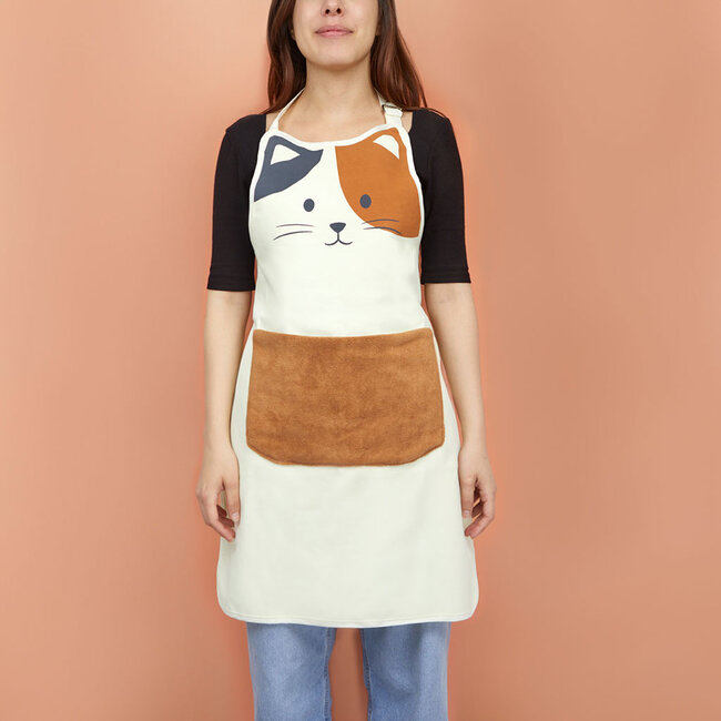 Balvi Keukenschort Kitty wit/bruin