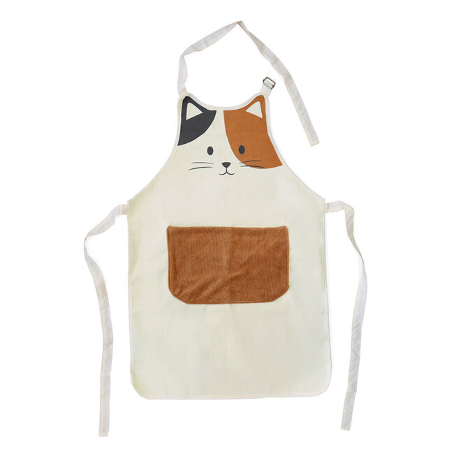 Balvi Keukenschort Kitty wit/bruin