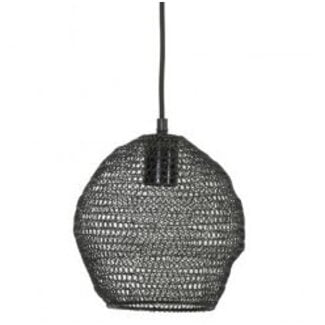 Light en Living Hanglamp Ø18x20 cm NOLA gaas glans zwart