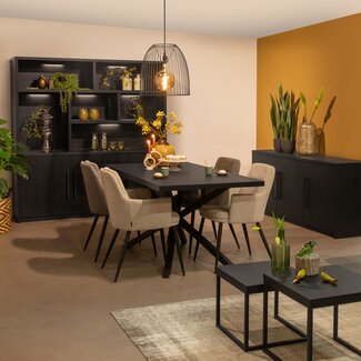 WoonMax Eettafel Broadway 160cm - Noir