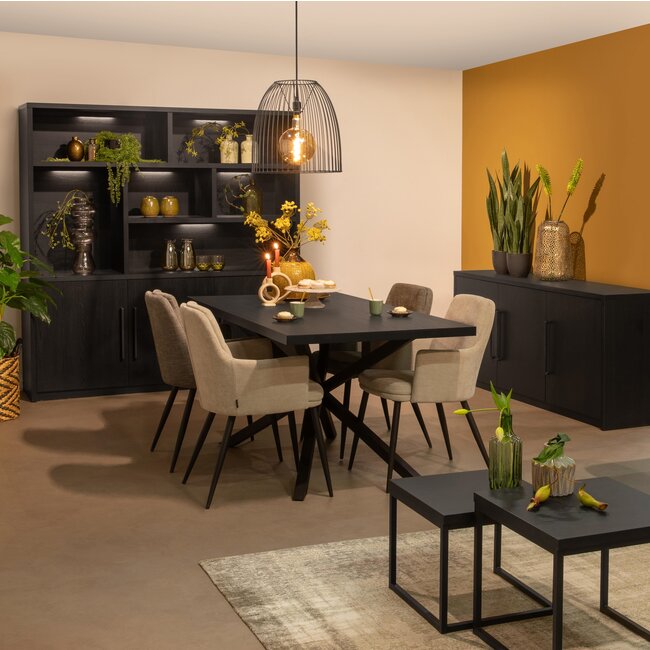 WoonMax Eettafel Broadway 160cm - Noir