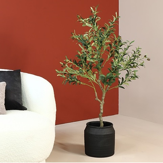 Countryfield Kunstplant Olea olijfboom L groen - 120 cm hoog