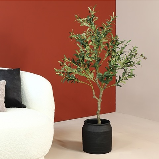 Countryfield Kunstplant Olea olijfboom L groen - 120 cm hoog
