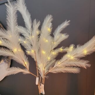 Light en Living Ornament kunsttak LED 110 cm FEATHER wit