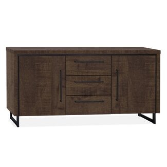 WoonMax Rimini dressoir 2 deurs - 3 lades Lamulux Dark mango 172 cm