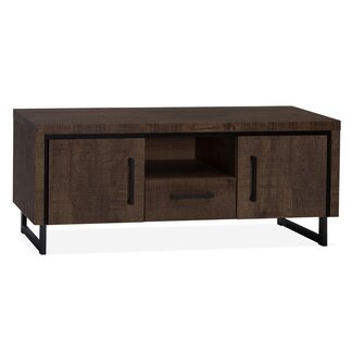 WoonMax Rimini TV meubel 2 deurs - 1 lade Lamulux Dark mango 130 cm