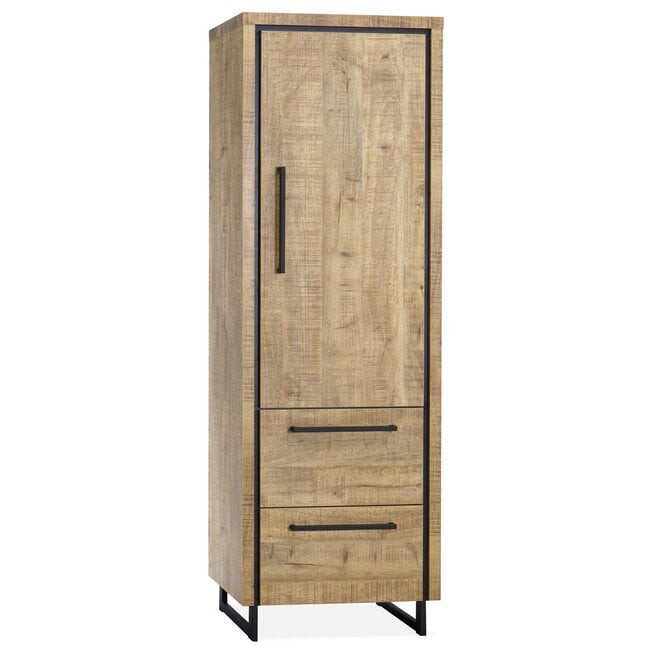 WoonMax Rimini Wandkast 1 deur en 2 lades Lamulux mango