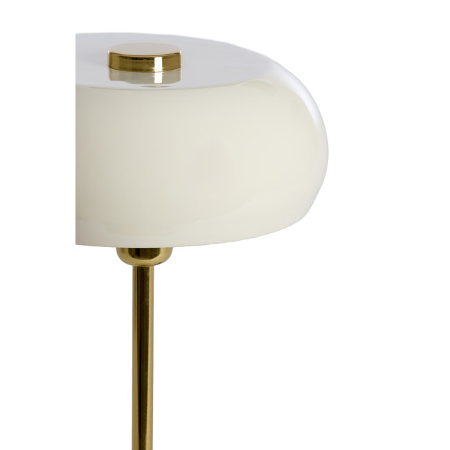 Light en Living Tafellamp Ø26x47 cm SURIN glans crème+goud