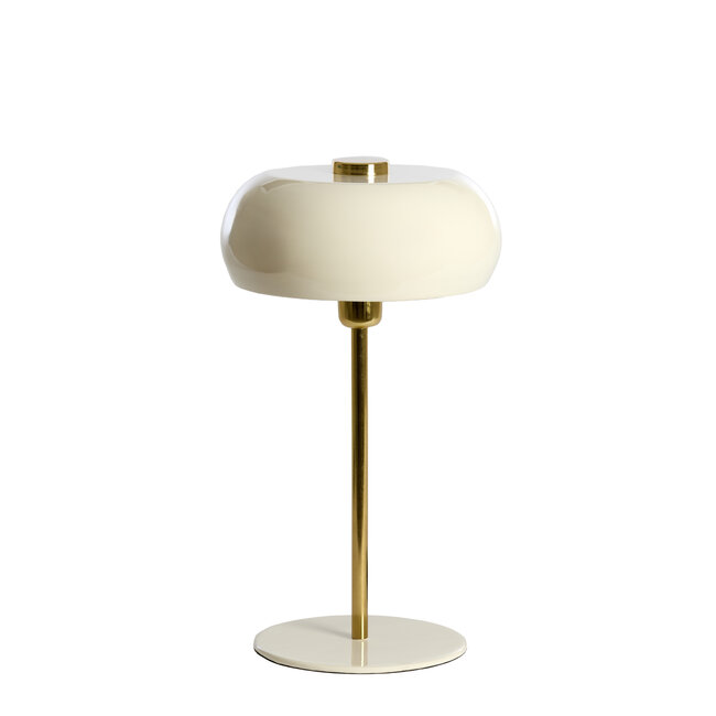 Light en Living Tafellamp Ø26x47 cm SURIN glans crème+goud