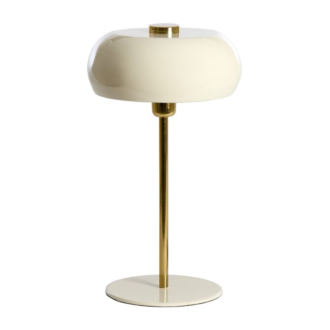 Light en Living Tafellamp Ø26x47 cm SURIN glans crème+goud
