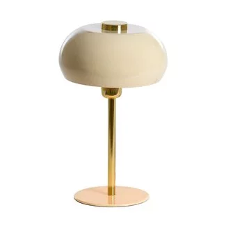 Light en Living Tafellamp Ø22x34 cm SURIN glans lichtgrijs+goud