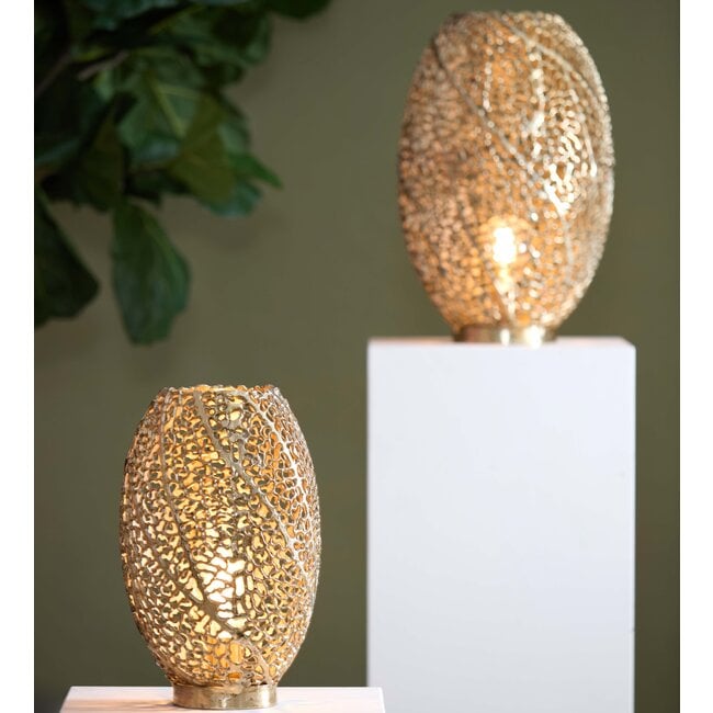 Light en Living Tafellamp SINULA goud -  2 maten