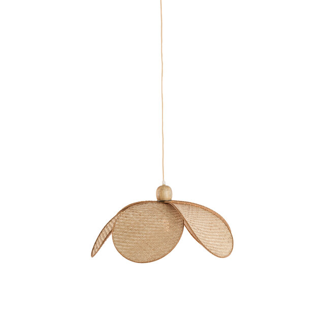 Light en Living Hanglamp Ø48x29 cm LAVRIO webbing naturel+hout