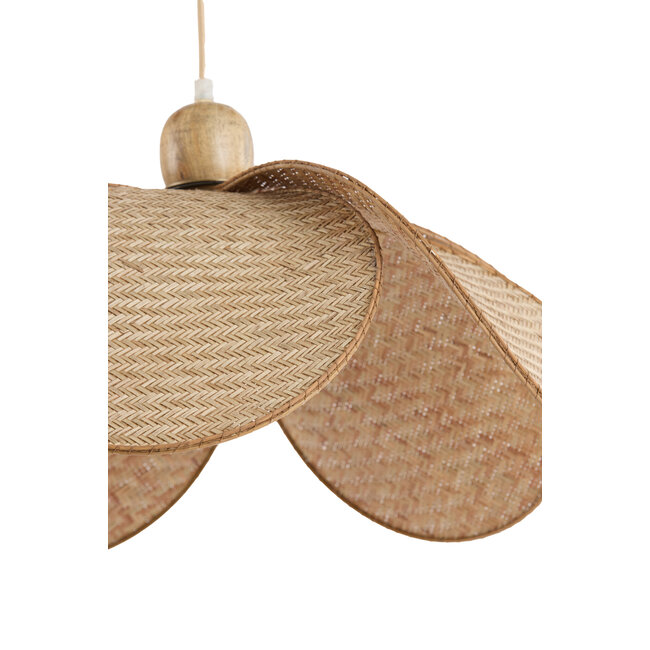 Light en Living Hanglamp Ø48x29 cm LAVRIO webbing naturel+hout
