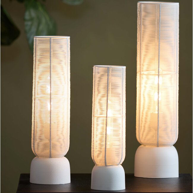 Light en Living Tafellamp Lezuza crème - 2 maten van Light & Living