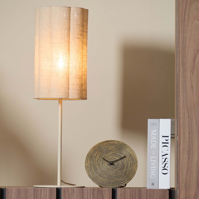 Light en Living Tafellamp Ø20x70 cm FRINGE naturel+crème