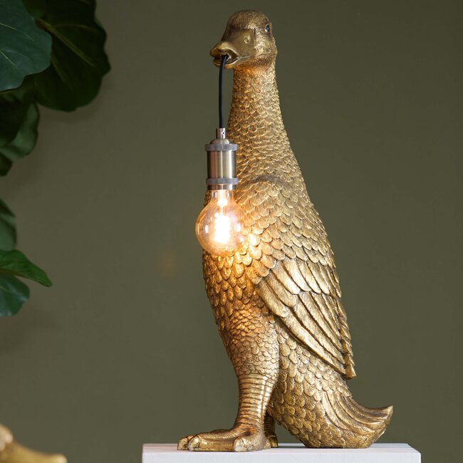 Light en Living Tafellamp 23,5x23x48,5 cm DUCK antiek  brons