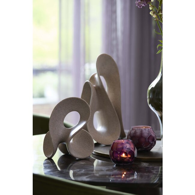 Light en Living Ornament op voet 20,5x19x39 cm ZAZINA taupe