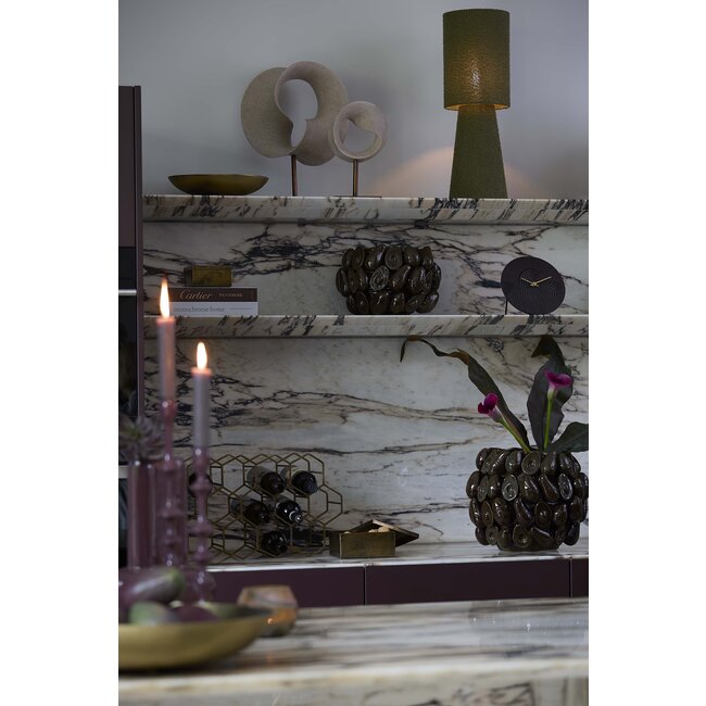 Light en Living Ornament op voet 20x10x30 cm TUZLA taupe+donker brons