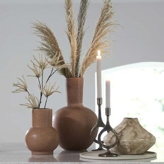 Light en Living Vaas deco Ø28,5x42 cm ULLOA keramiek  mat terra