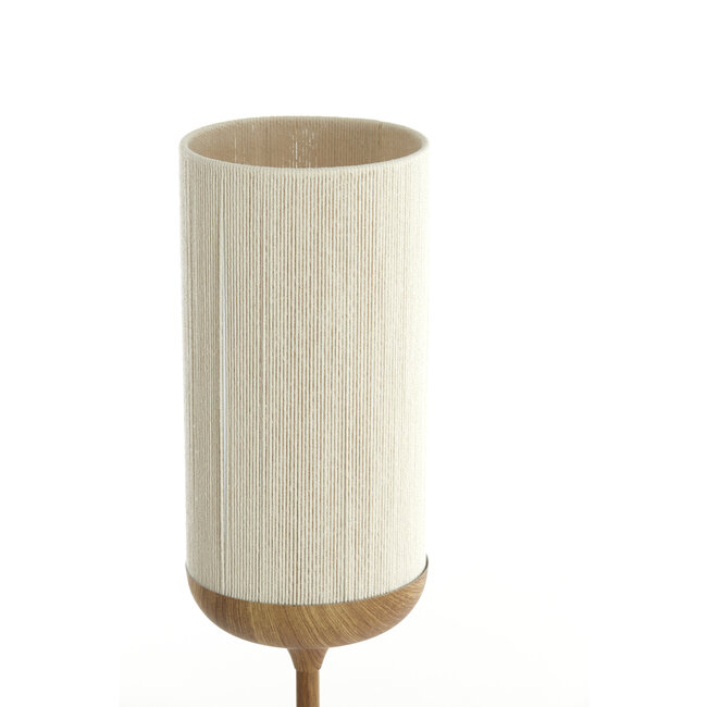 Light en Living Vloerlamp Ø23x159 cm DANIA hout print naturel+touw crème