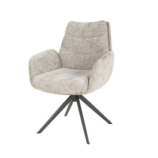 WoonStijl Armstoel lounge Rich zandkleur