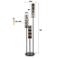 WoonStijl Vloerlamp 3L getrapt cylinder glas