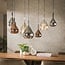 WoonStijl Hanglamp 4+3 wings mix glass