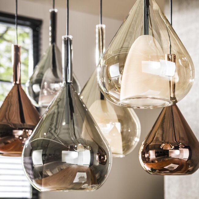 WoonStijl Hanglamp 4+3 wings mix glass