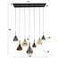WoonStijl Hanglamp 4+3 wings mix glass