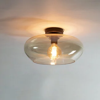 WoonStijl Plafondlamp elevate glass amber