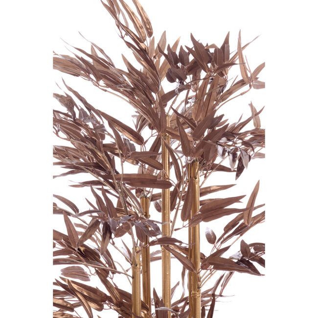 Light en Living Ornament in pot 120x70x120 cm BAMBOO metallic donker brons