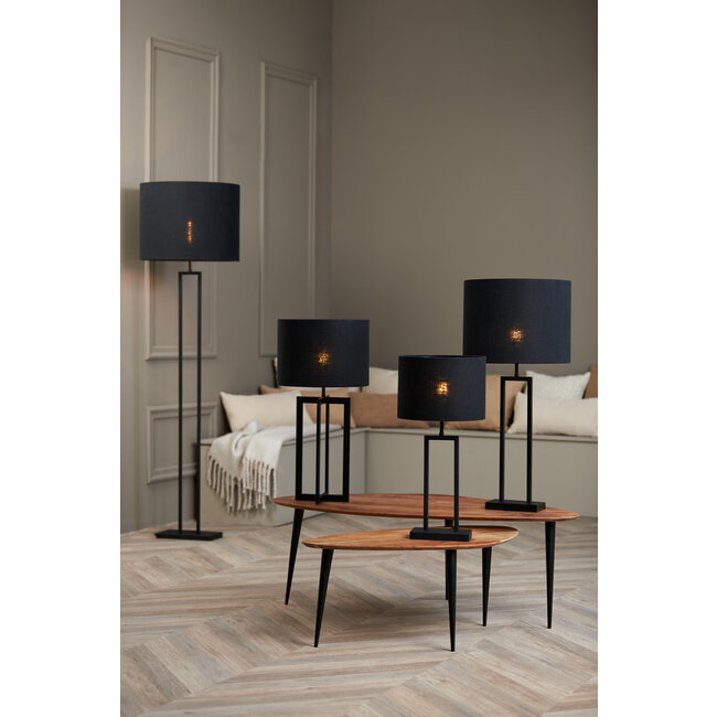 Light en Living Lampenkap cilinder 30-30-21 cm LIVIGNO zwart