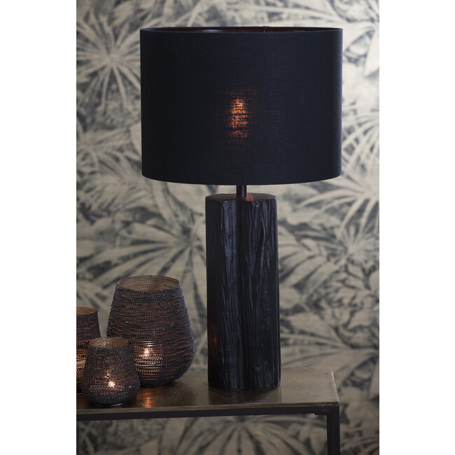 Light en Living Lampenkap cilinder 30-30-21 cm LIVIGNO zwart