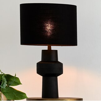 Light en Living Lampenkap cilinder 35-35-25 cm LIVIGNO zwart
