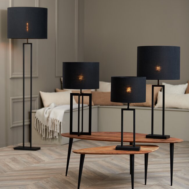 Light en Living Lampenkap cilinder 40-40-30 cm LIVIGNO zwart