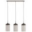 Light en Living Hanglamp 3L 90x22x32 cm DANIA hout print d bruin+touw crème