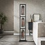 WoonStijl Vloerlamp 3L tower smoke glas-geperforeerd staal