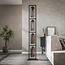 WoonStijl Vloerlamp 4L tower smoke glas-geperforeerd staal