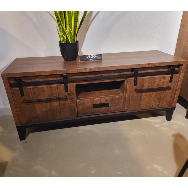 WoonMax TV meubel Dark Mango Vigo groot 2 deuren
