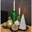 Light en Living Kaarsenhouder ITINGA Ø10x26,5 cm van groen bubbelglas