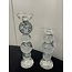 Light en Living Light & Living Kaarsenhouder ITINGA - Glas met Bubbelstructuur - Helder - Ø9,5x34 cm
