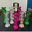 Light en Living Kaarsenhouder ITINGA Ø10x26,5 cm van groen bubbelglas
