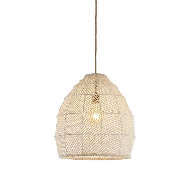 Light en Living Hanglamp Ø42x42 cm MAKASSAR zijde crème