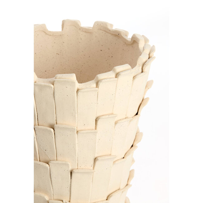 Light en Living Vaas deco 27,5x27x34 cm BANYA keramiek mat crème